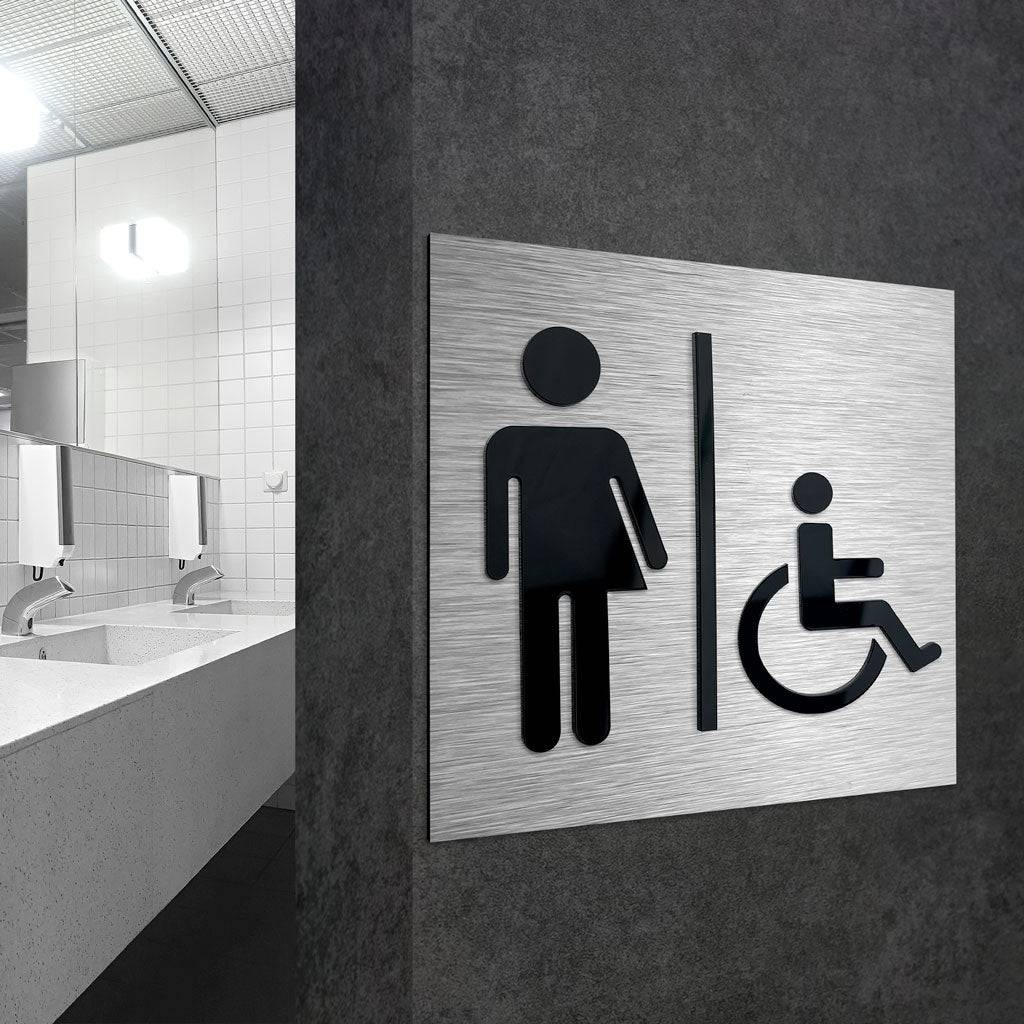 GENDER NEUTRAL BATHROOM SIGN - ALUMADESIGNCO Door Signs - Custom Door Signs For Business & Office