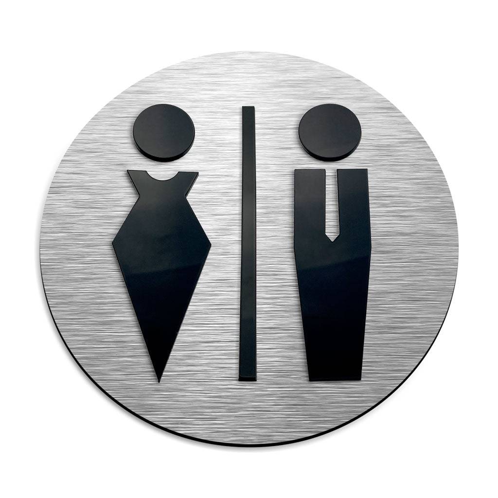 MALE AND FEMALE BATHROOM SIGNS - ALUMADESIGNCO Door Signs - Custom Door Signs For Business & Office