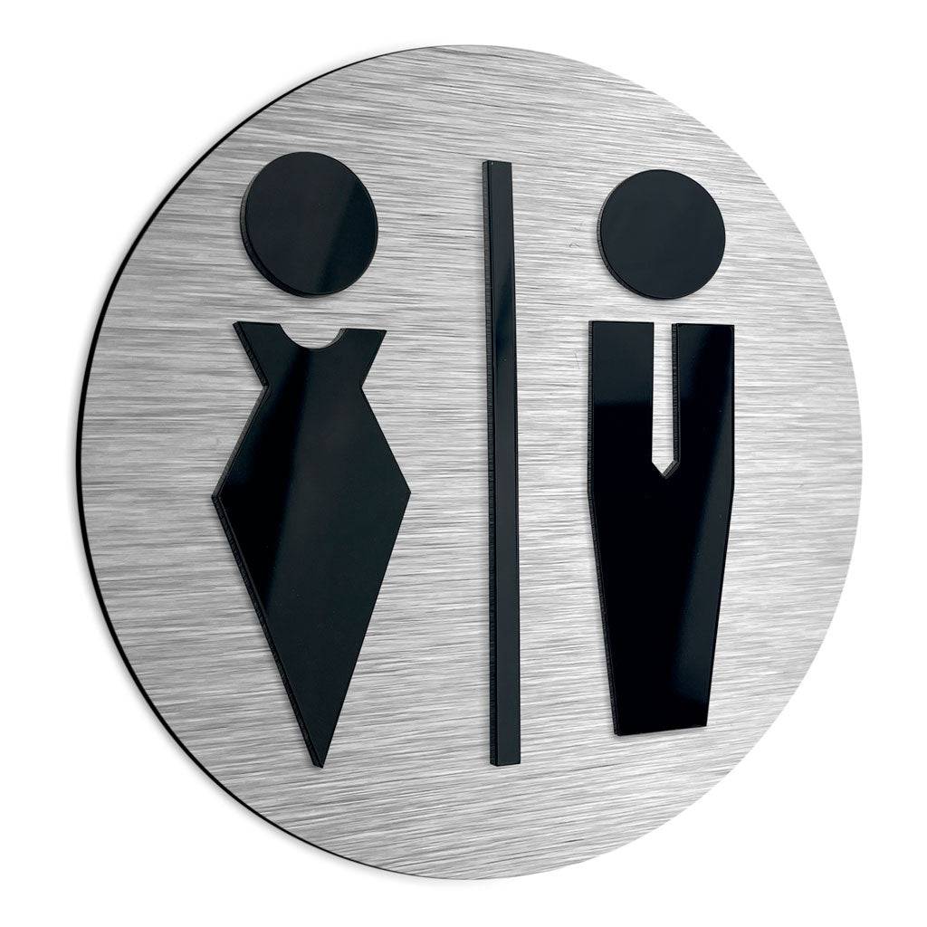 MALE AND FEMALE BATHROOM SIGNS - ALUMADESIGNCO Door Signs - Custom Door Signs For Business & Office