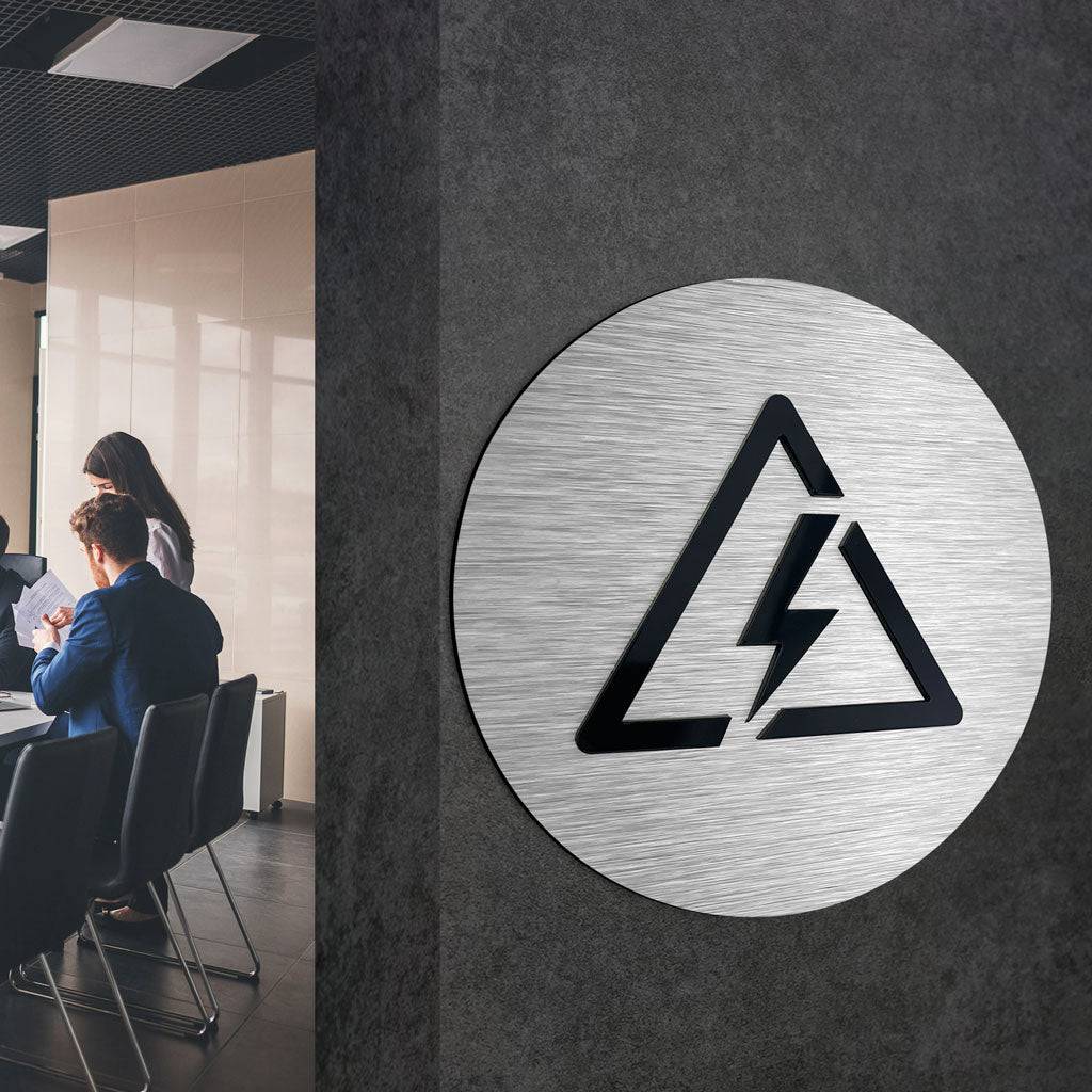 DANGER ELECTRICITY SIGN - ALUMADESIGNCO Door Signs - Custom Door Signs For Business & Office