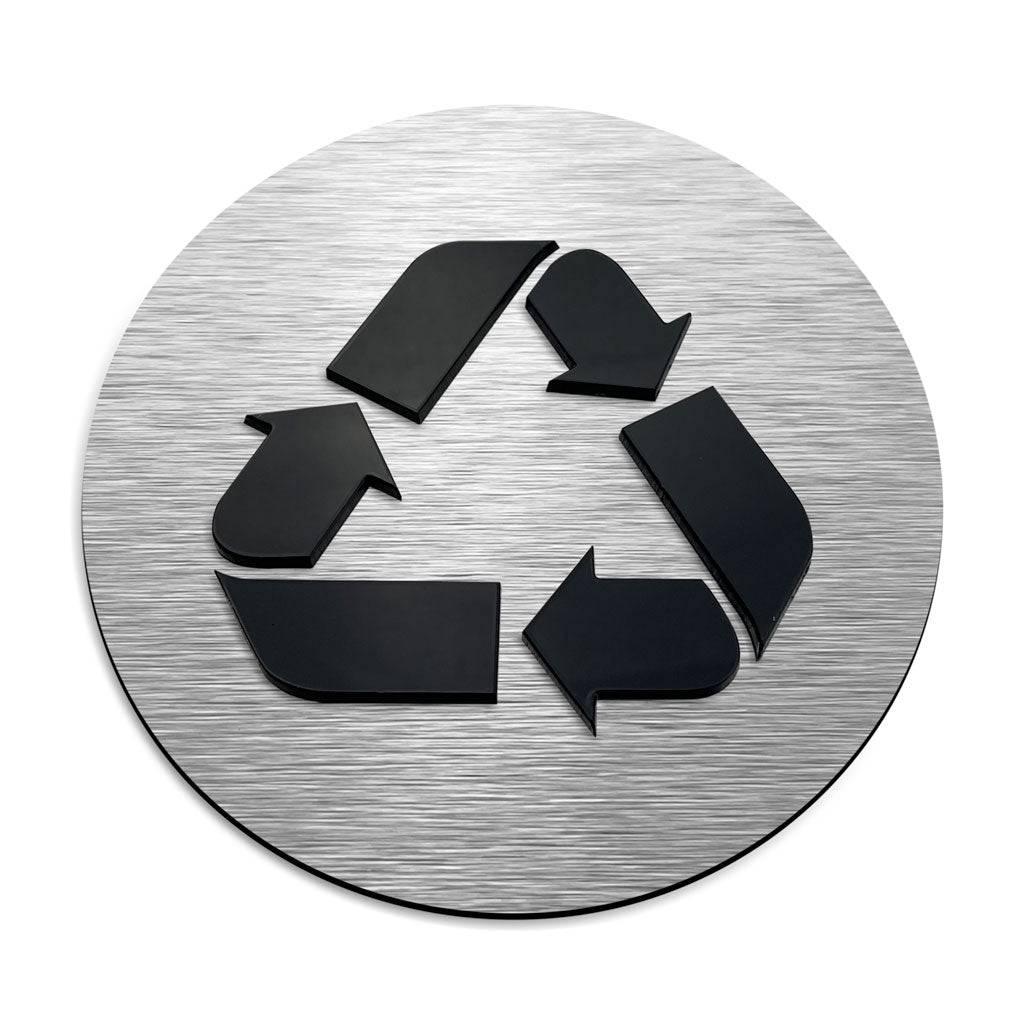 RECYCLING SIGNAGE - ALUMADESIGNCO Door Signs - Custom Door Signs For Business & Office
