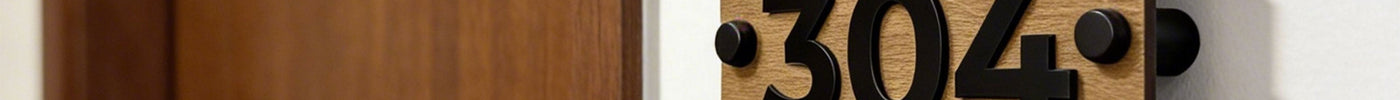 Wooden Door Number Signs for Hotels