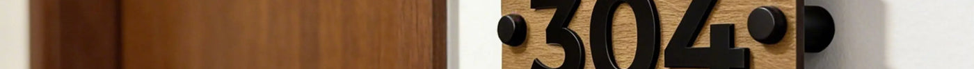 Wooden Door Number Signs for Hotels