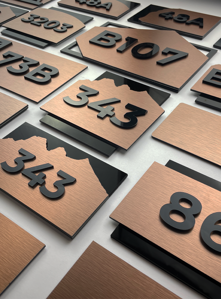 Collection image for: Brushed Bronze Room Number Signs for Hotels