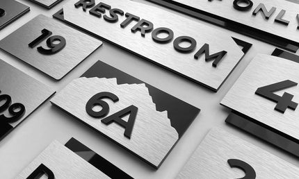Architectural Brushed Silver Hotel Signage