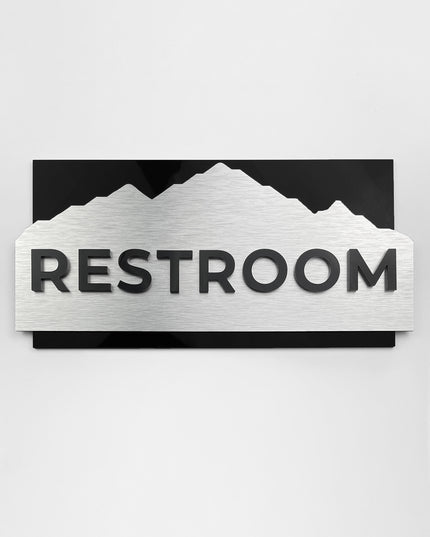 ALUMADESIGNCO Alpine Design office door sign with 3D layered customisable style and raised lettering, elegant signage for offices, meeting rooms, and interior spaces
