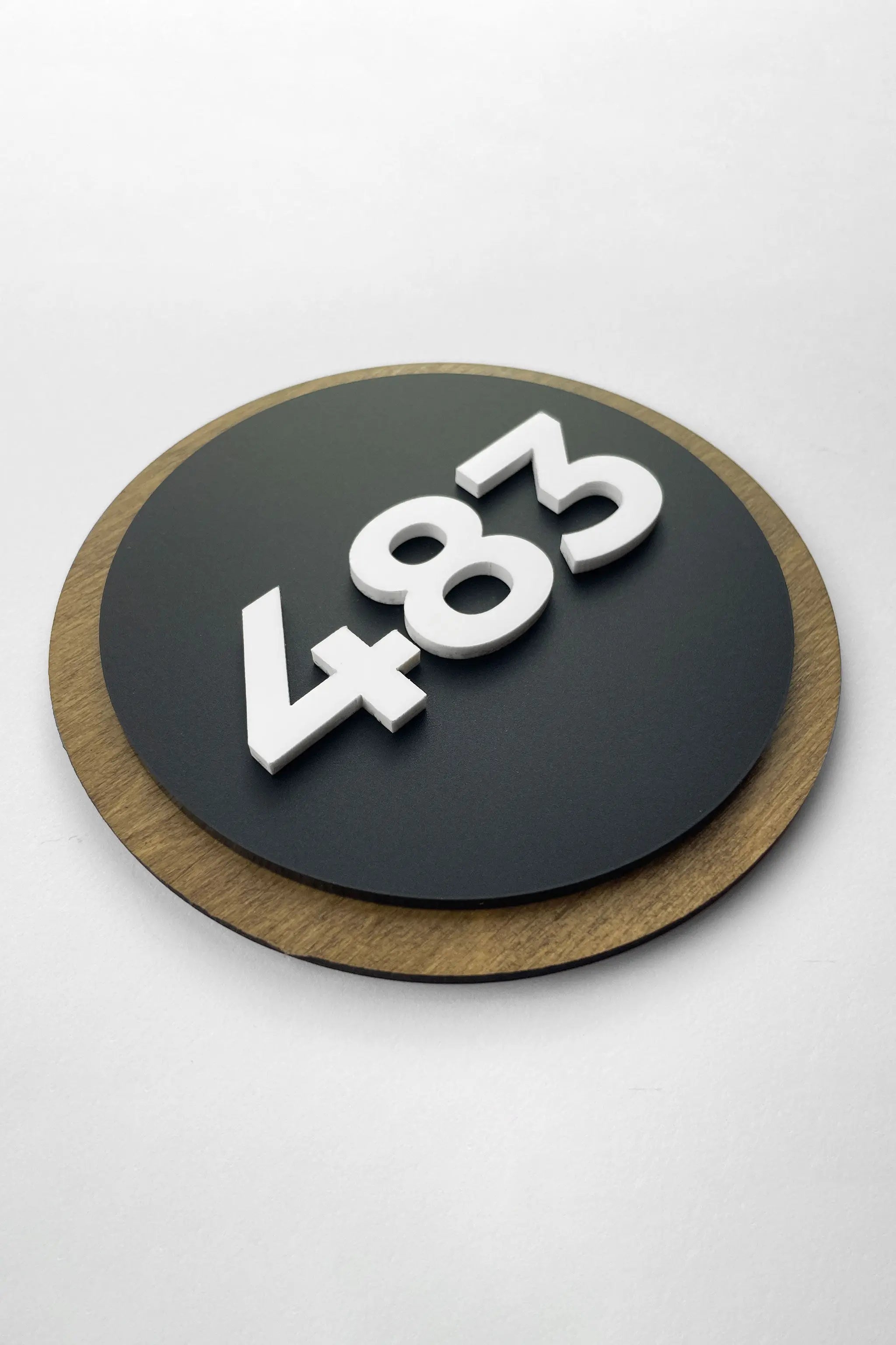 Large Room Numbers Wood & 3D Acrylic Room Number Sign - ALUMADESIGNCO
