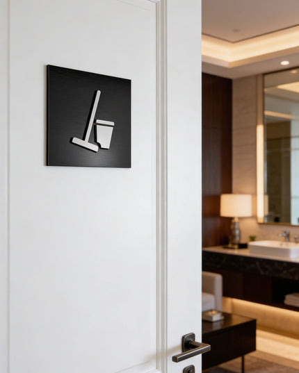 ALUMADESIGNCO service room sign for utility areas, premium interior signage for offices, hotels, warehouses, and business buildings