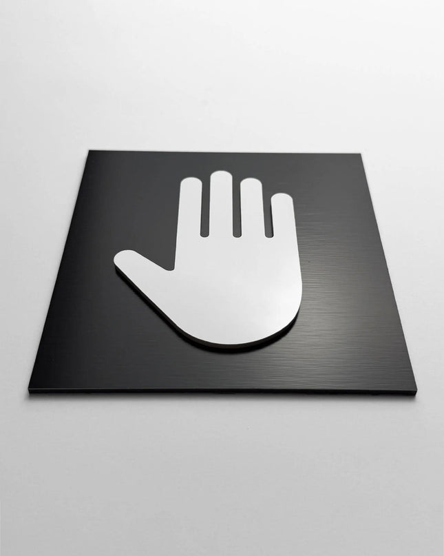 Employees only sign by ALUMADESIGNCO, stylish staff only door plaque for offices, utility rooms, hotels, and modern interior spaces