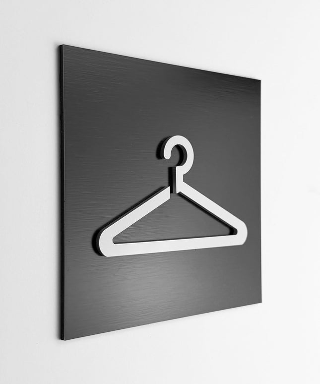Premium wardrobe plaque by ALUMADESIGNCO, modern closet door sign for residential interiors, hotel rooms, and interior spaces