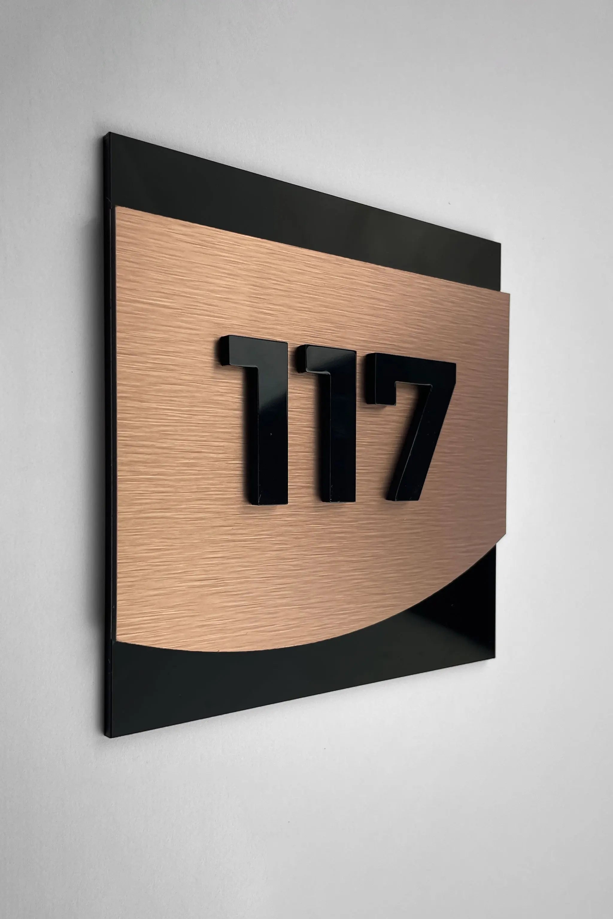 Modern Room Numbers Design Modern Bronze Room Number Sign -