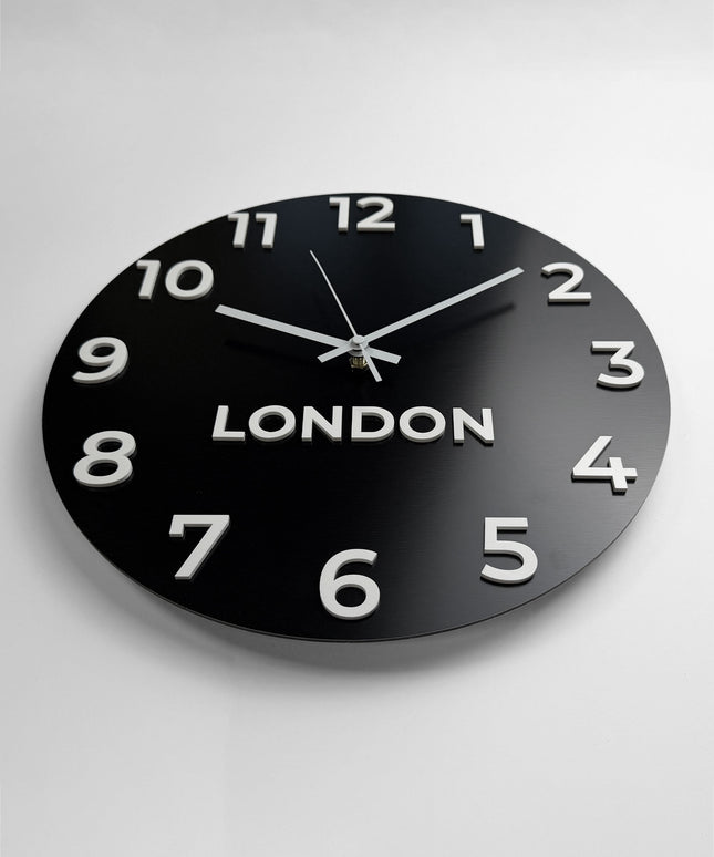Customisable world clock with custom city name plates by ALUMADESIGNCO, premium time zone wall décor for studios, offices, hotels, and business interiors