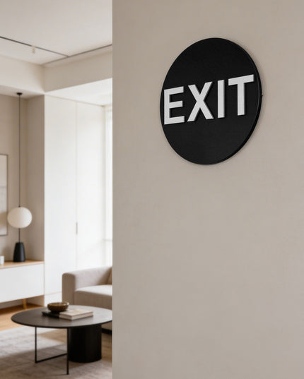 Exit Sign - ALUMADESIGNCO Door Signs - Custom Door Signs For Business & Office