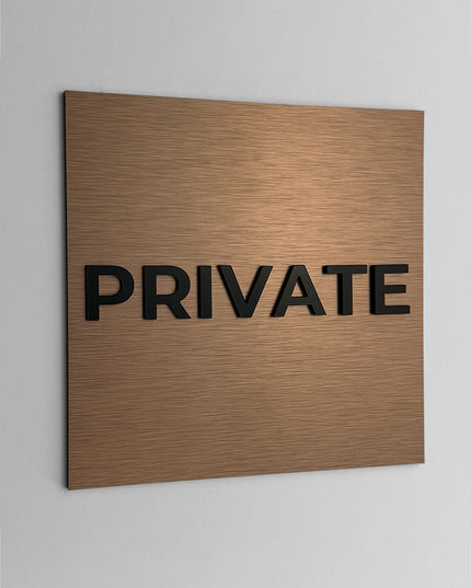 Premium private room plaque by ALUMADESIGNCO, modern door sign for offices, hospitality interiors, apartments, and public buildings