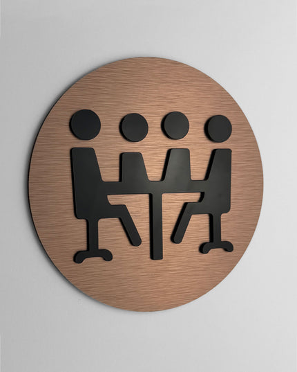 Premium acrylic conference room plaque by ALUMADESIGNCO, modern office door sign for meeting rooms, co-working spaces, and business interiors