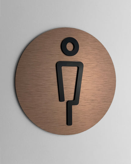 Premium male only restroom plaque by ALUMADESIGNCO, modern toilet door sign for hospitality interiors, restaurants, offices, and public spaces