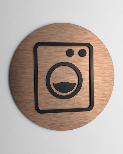 Premium laundry room plaque by ALUMADESIGNCO, modern door sign for utility rooms, apartment complexes, hotels, and office interiors