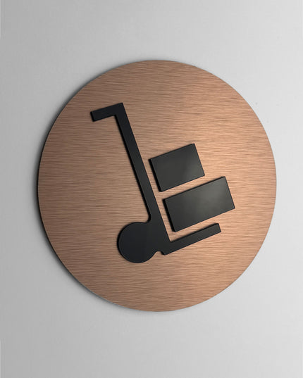 ALUMADESIGNCO storage room sign for warehouse areas, premium interior signage for offices, hotels, warehouses, and business buildings