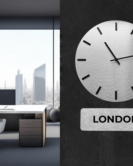 CUSTOM TIME ZONE SIGN - ALUMADESIGNCO Door Signs - Custom Door Signs For Business & Office