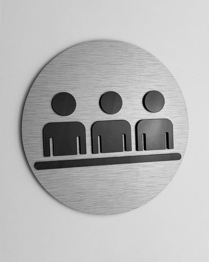 Premium meeting room plaque by ALUMADESIGNCO, modern office door sign for conference rooms, co-working spaces, and business interiors
