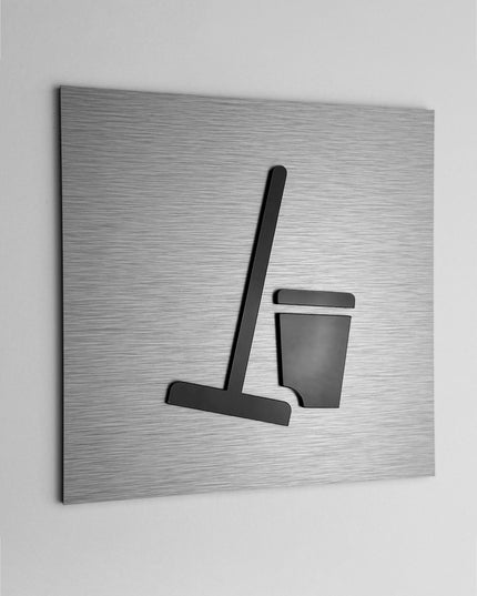 Premium utility room plaque by ALUMADESIGNCO, modern door sign for maintenance spaces, storage rooms, and commercial interiors