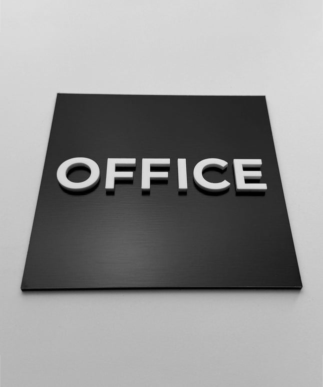 Office room sign by ALUMADESIGNCO, stylish door plaque for offices, meeting rooms, hotels, and modern interior spaces