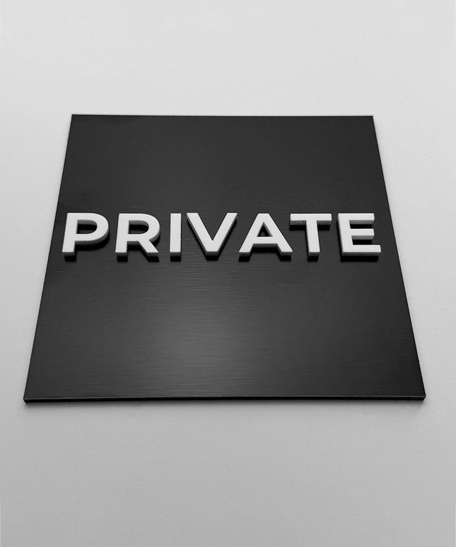 Private room sign by ALUMADESIGNCO, stylish door plaque for offices, meeting rooms, hotels, and modern interior spaces