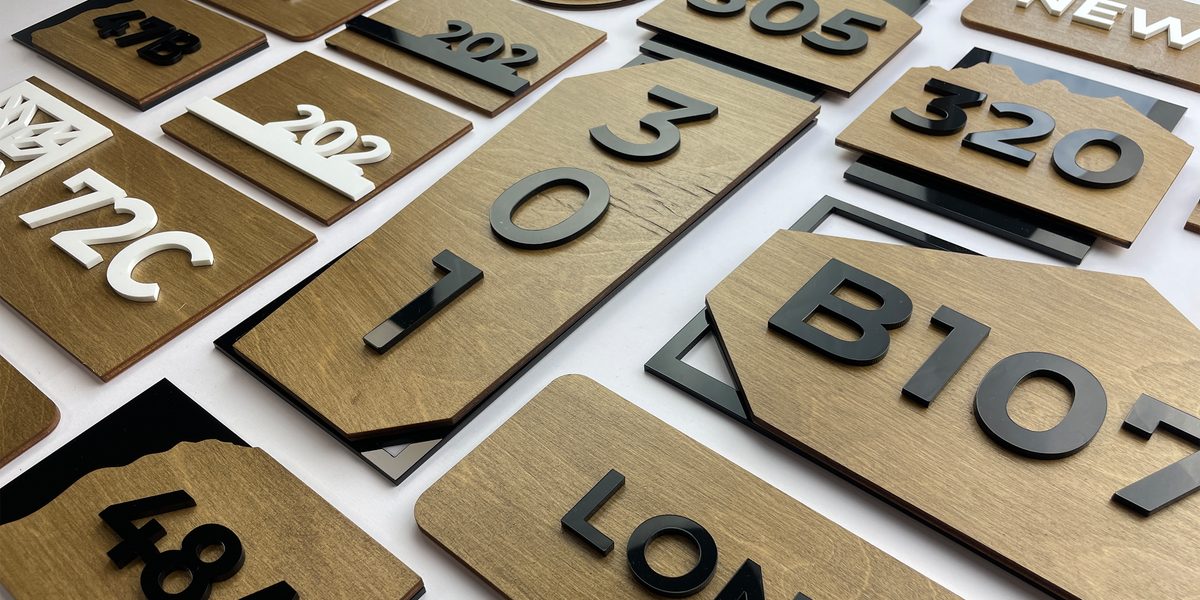 Small Sign Storage Rack Premium Storage Room Signs for Hotels & Offices | ALUMADESIGNCO