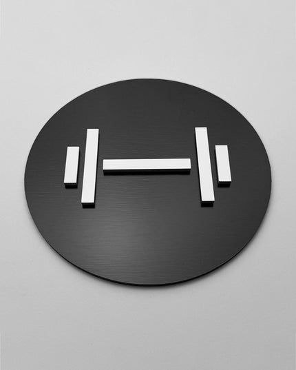 Gym sign by ALUMADESIGNCO, stylish wall plaque for fitness rooms, wellness spaces, hotels, and modern interior spaces