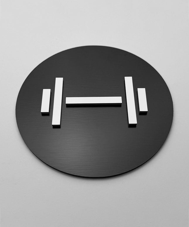 Gym sign by ALUMADESIGNCO, stylish wall plaque for fitness rooms, wellness spaces, hotels, and modern interior spaces