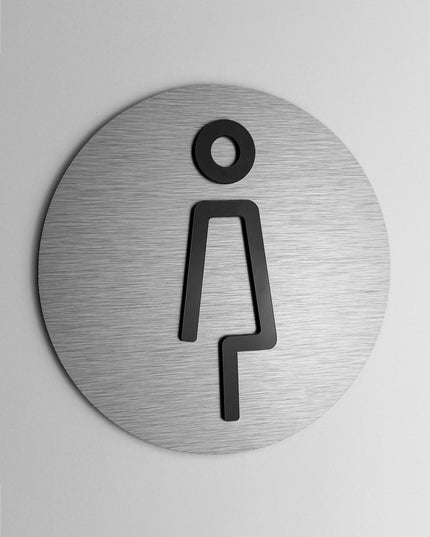 ALUMADESIGNCO women only sign with minimalist modern style, elegant door signage for offices, hotels, wellness spaces, and contemporary interiors