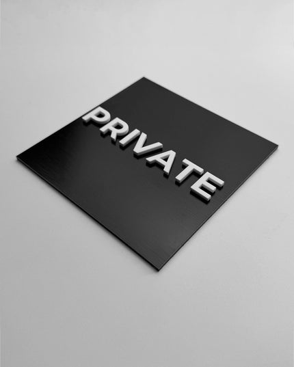 ALUMADESIGNCO private room door sign with minimalist design, premium signage for offices, hospitality spaces, apartments, and commercial interiors
