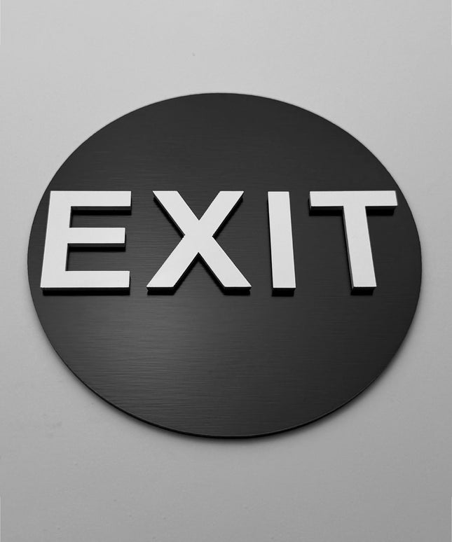 Exit Sign - ALUMADESIGNCO Door Signs - Custom Door Signs For Business & Office