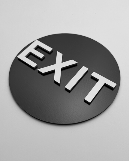 Exit Sign - ALUMADESIGNCO Door Signs - Custom Door Signs For Business & Office