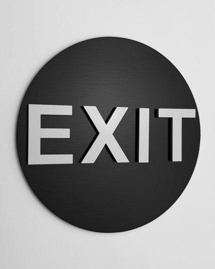 Exit Sign - ALUMADESIGNCO Door Signs - Custom Door Signs For Business & Office