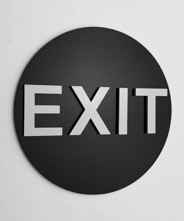 Exit Sign - ALUMADESIGNCO Door Signs - Custom Door Signs For Business & Office