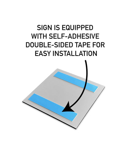 ALUMADESIGNCO accessible women’s restroom door sign with modern minimalist style, female and wheelchair signage for offices, hotels, cafés, and contemporary interiors