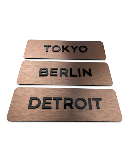 Modern World clock SIgn