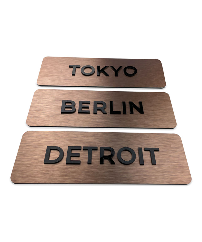 Modern World clock SIgn