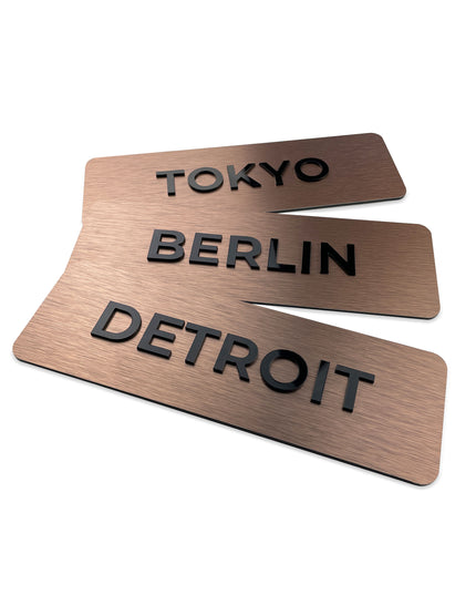 Modern World clock SIgn