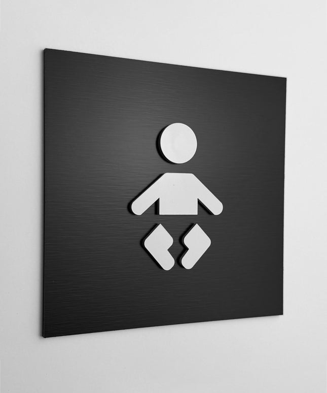 ALUMADESIGNCO mothers room restroom sign with modern lettering, premium door signage for nursing rooms, baby care spaces, offices, and hospitality interiors