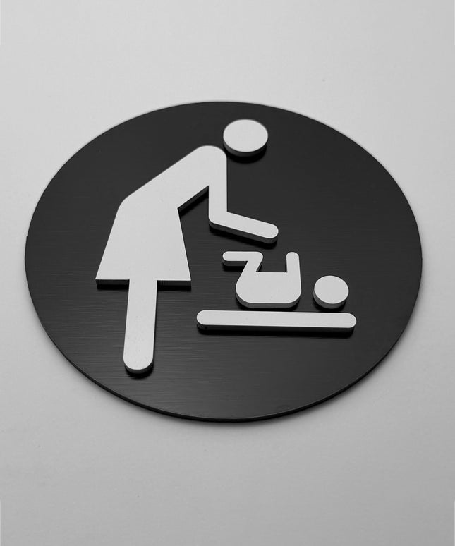 Mother’s room restroom sign by ALUMADESIGNCO, elegant door plaque for nursing rooms, baby changing areas, hotels, and public interior spaces