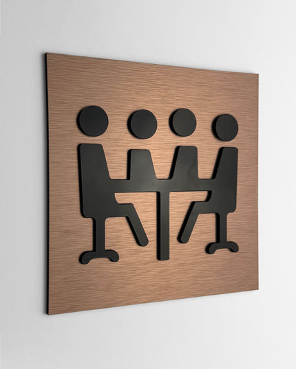 ALUMADESIGNCO office conference room sign for doors, premium wayfinding signage for meeting rooms, hotels, and commercial spaces