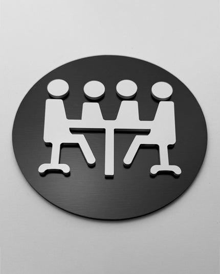  Acrylic conference room sign by ALUMADESIGNCO, stylish meeting room door plaque for offices, co-working spaces, hotels, and modern interiors