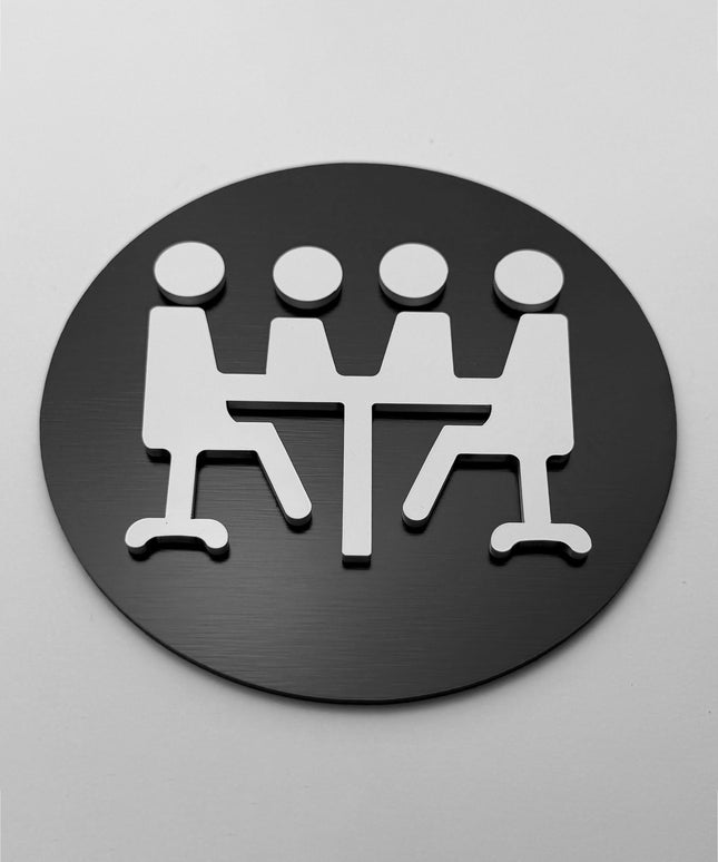  Acrylic conference room sign by ALUMADESIGNCO, stylish meeting room door plaque for offices, co-working spaces, hotels, and modern interiors