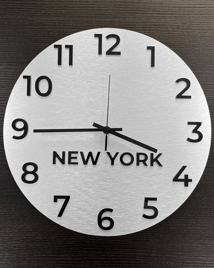 PREMIUM "INTERNATIONAL TIME ZONE WALL CLOCK" - ALUMADESIGNCO Door Signs - Custom Door Signs For Business & Office