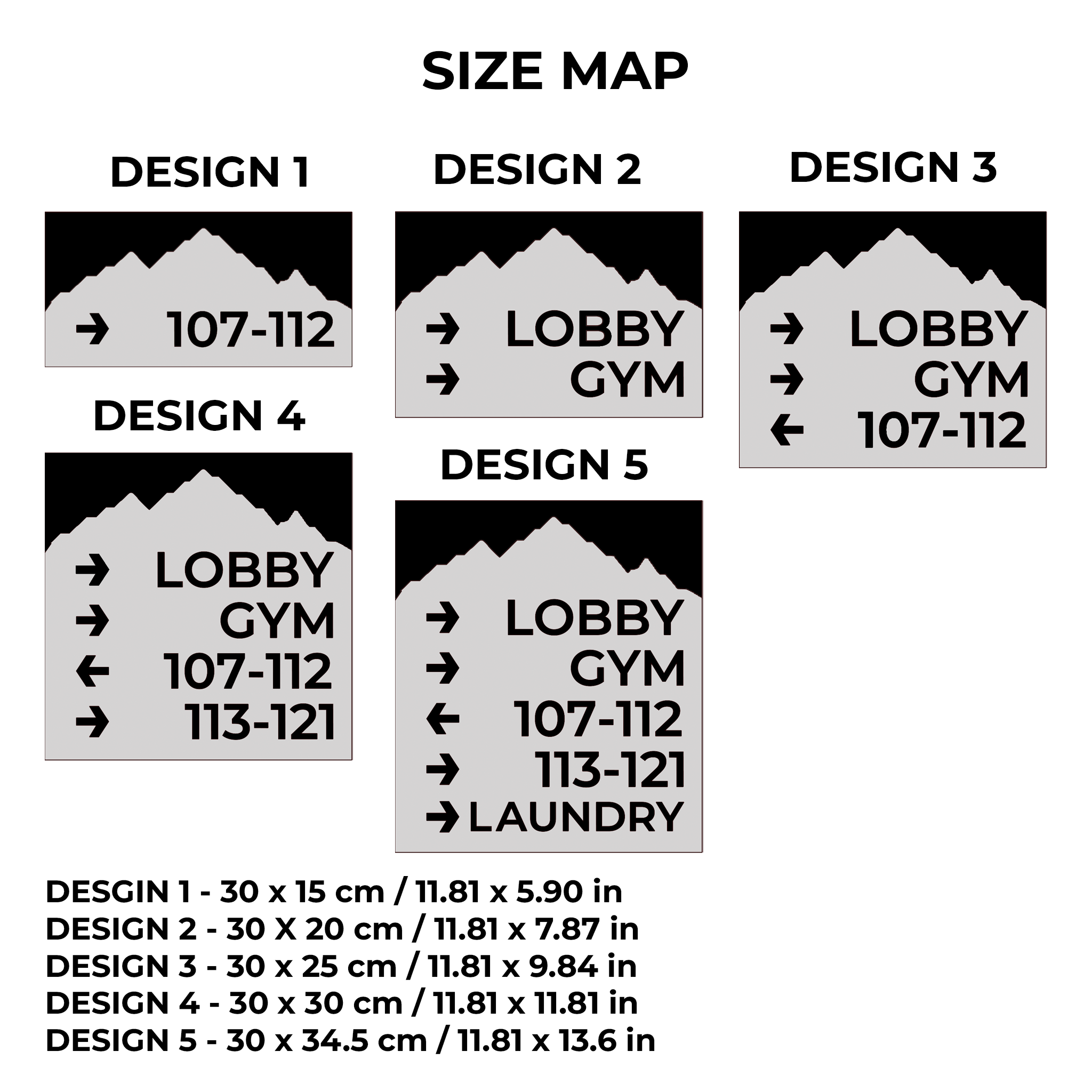 Elegant standard design on aluminium wayfinding sign directing towards conference rooms