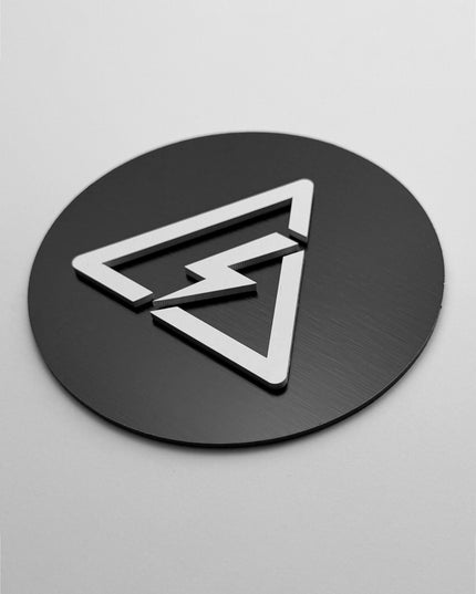 ALUMADESIGNCO electrical room door sign with minimalist design, premium signage for utility spaces, commercial buildings, and industrial interiors