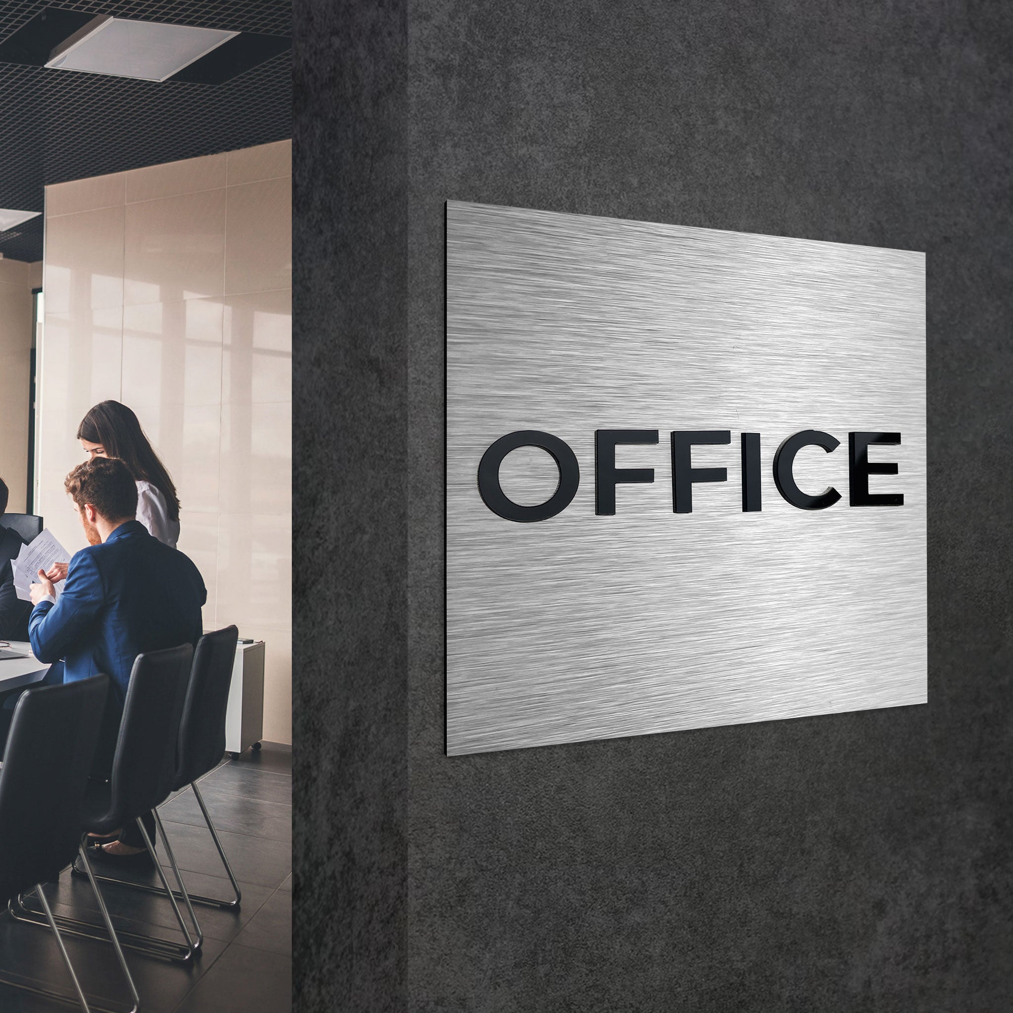 OFFICE SIGN - ALUMADESIGNCO Door Signs - Custom Door Signs For Business & Office