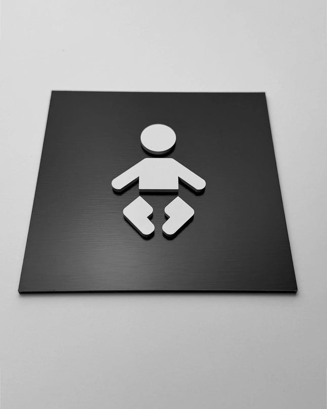 Mothers room restroom sign by ALUMADESIGNCO, elegant door plaque for nursing rooms, baby changing areas, hotels, and public interior spaces